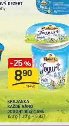 KRAJANKA KAŽDÉ RÁNO JOGURT BÍLÝ 1,5% 150 g  