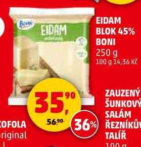 EIDAM BLOK 45% BONI, 250 g 