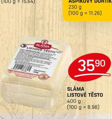 SLÁMA LISTOVÉ TĚSTO 400 g 