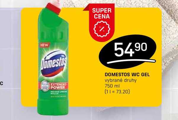 DOMESTOS WC GEL vybrané druhy 750 ml 