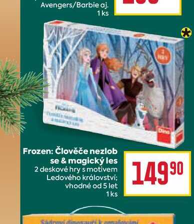 Frozen: Člověče nezlob se & magický les 2 deskové hry s motivem Ledového království; vhodné od 5 let 1ks 