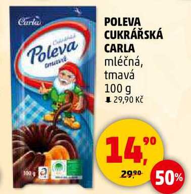 POLEVA CUKRÁŘSKÁ CARLA mléčná, 100 g