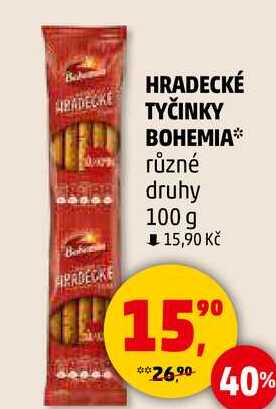 HRADECKÉ TYČINKY BOHEMIA různé druhy, 100 g