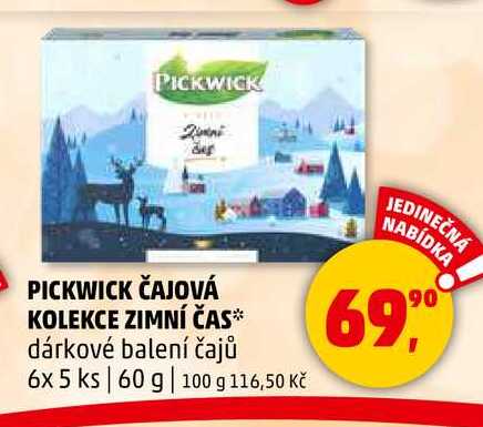 PICKWICK ČAJOVÁ KOLEKCE ZIMNÍ ČAS dárkové balení čajů, 6x 5 ks, 60 g