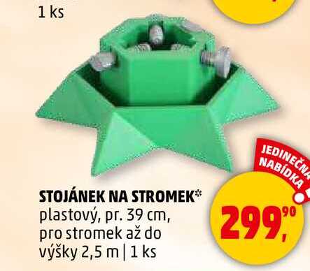 STOJÁNEK NA STROMEK plastový, pr. 39 cm, pro stromek až do výšky 2,5 m, 1 ks