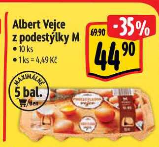 Albert Vejce z podestýlky M, 10 ks 