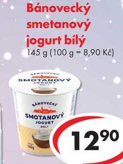 Bánovecký smetanový jogurt bílý, 145 g 