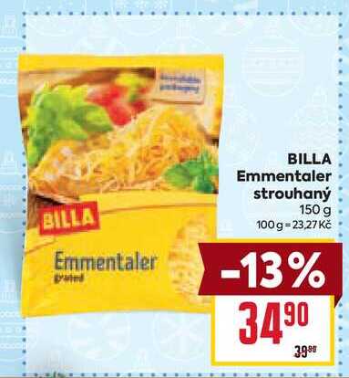 BILLA Emmentaler strouhaný 150 g 