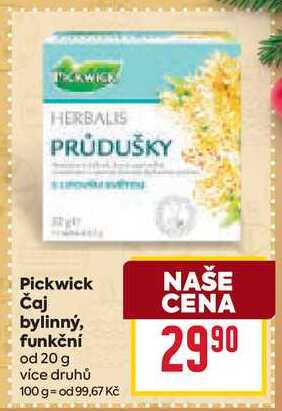 Pickwick Čaj bylinný, funkční od 20 g