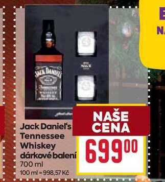 Jack Daniel's Tennessee Whiskey dárkové balení 700 ml 