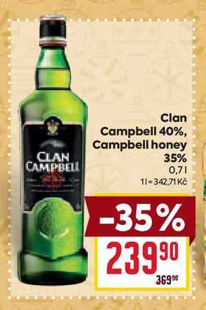 Clan Campbell honey 35% 0,7l