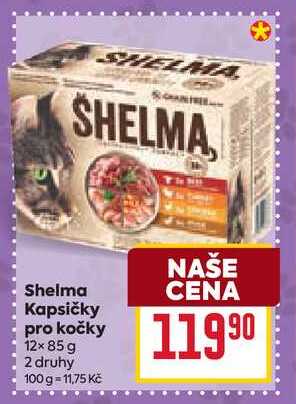 Shelma Kapsičky pro kočky 12x85 g 