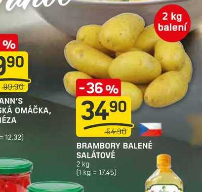 BRAMBORY BALENÉ SALÁTOVÉ 2 kg