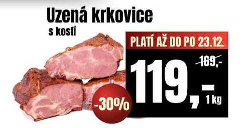 Uzená krkovice s kosti, 1 kg