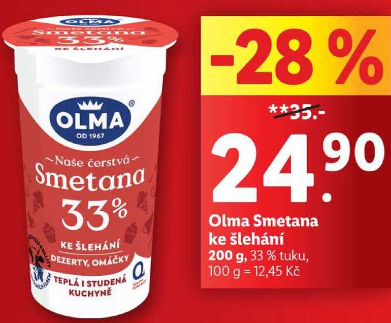 Olma Smetana ke šlehání, 200 g