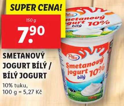 SMETANOVÝ JOGURT BÍLÝ/BÍLÝ JOGURT, 150 g