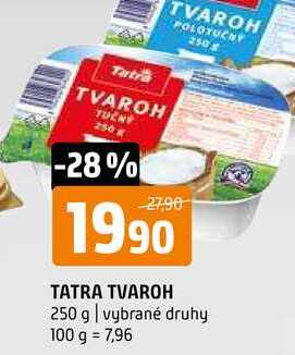 Tatra tvaroh 250 g vybrané druhy 