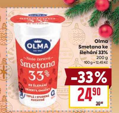 Olma Smetana ke šlehání 33% 200 g 