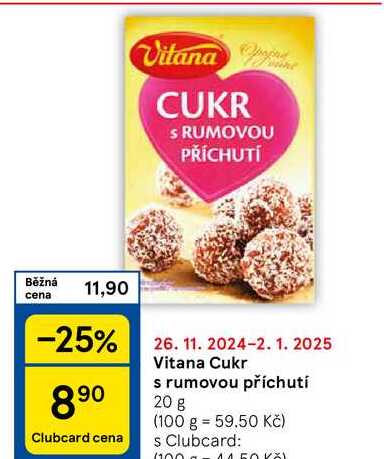 Vitana Cukr s rumovou příchutí, 20 g 