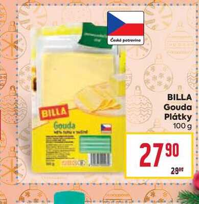 BILLA Gouda Plátky 100 g