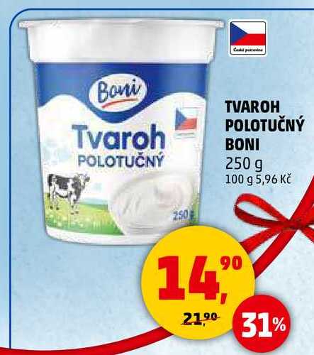 TVAROH POLOTUČNÝ BONI, 250 g 