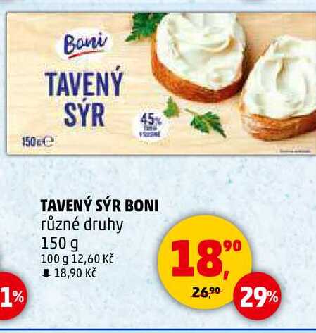 TAVENÝ SÝR BONI různé druhy, 150 g