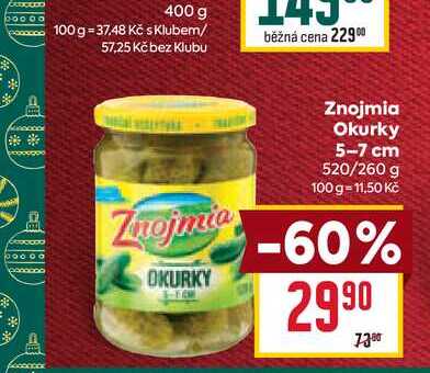 Znojmia Okurky 5-7 cm 520/260 g 