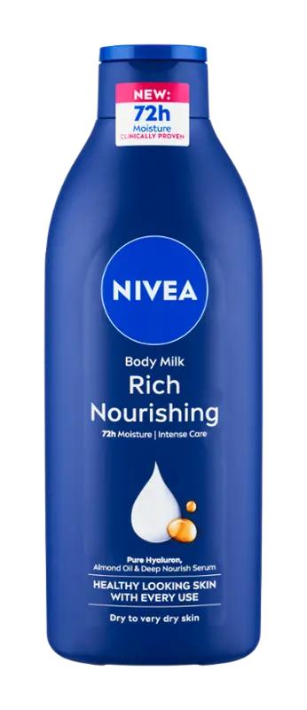 NIVEA Výživné tělové mléko Body Milk Rich Nourishing, 400 ml