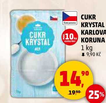 CUKR KRYSTAL KARLOVA KORUNA, 1 kg