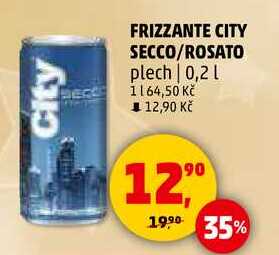 FRIZZANTE CITY SECCO/ROSATO plech, 0,2 l