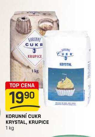 KORUNNÍ CUKR KRYSTAL, KRUPICE 1 kg