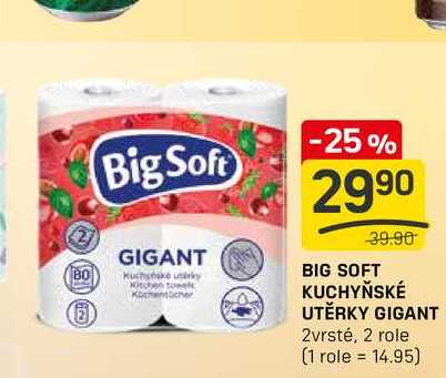 BIG SOFT KUCHYŇSKÉ UTĚRKY GIGANT 2vrsté, 2 role