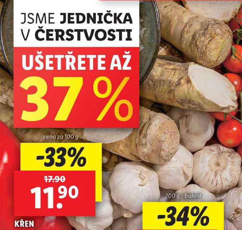 KŘEN, cena za 100 g