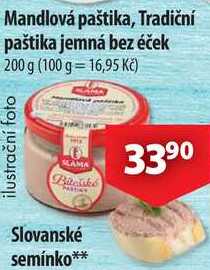 Mandlová paštika, Tradiční paštika jemná bez éček, 200 g 