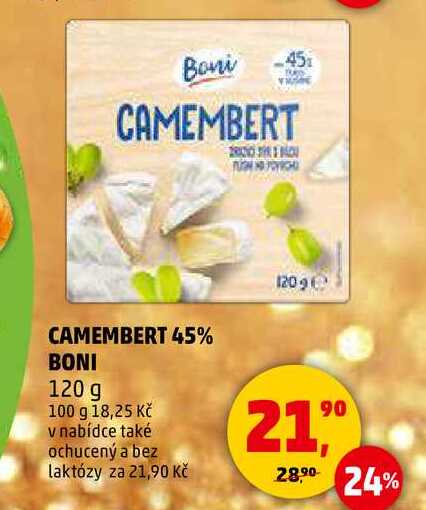 CAMEMBERT 45% BONI, 120 g