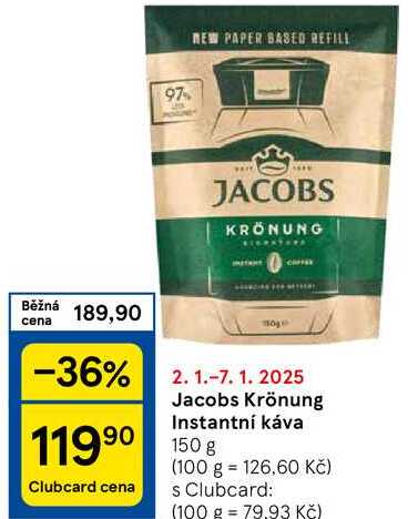 Jacobs Krönung Instantní káva, 150 g