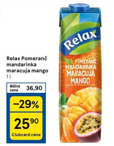 Relax Pomeranč mandarinka maracuja mango, 1 l 