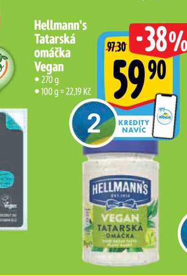 Hellmann's Tatarská omáčka Vegan  270 g 