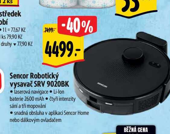  Sencor Robotický vysavač SRV 9020BK 