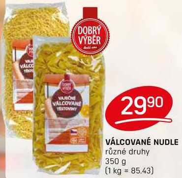 VÁLCOVANÉ NUDLE různé druhy 350g