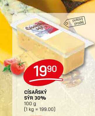 CÍSAŘSKÝ SÝR 30% 100 g 