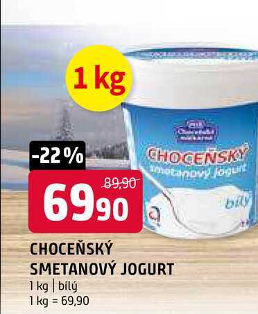 Choceňský smetanový jogurt 1kg