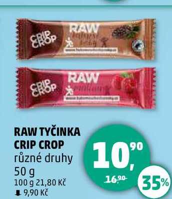 RAW TYČINKA CRIP CROP různé druhy, 50 g 