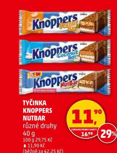 KNOPPERS NUTBAR různé druhy, 40 g