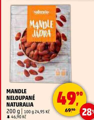 MANDLE NELOUPANÉ NATURALIA, 200 g