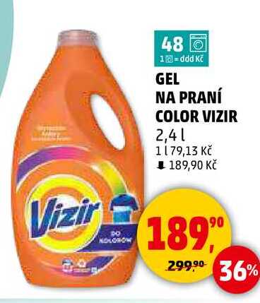 GEL NA PRANÍ COLOR VIZIR, 2,4 l