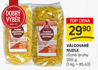 VÁLCOVANÉ NUDLE různé druhy 350 g 