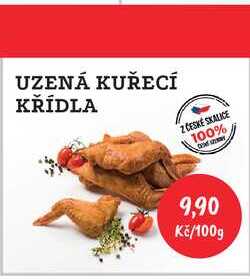 UZENÁ KUŘECÍ KŘÍDLA 100g 