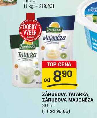 ZÁRUBOVA TATARKA, ZÁRUBOVA MAJONÉZA 90 ml