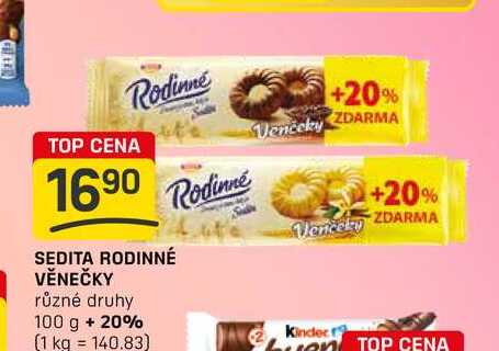 SEDITA RODINNÉ VĚNEČKY 100g